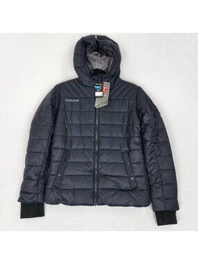 Bauer Jacket Womens Small Black Supreme Hooded Puffer Primaloft Hockey Team NEW